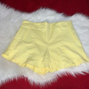 Yellow Ruffle Shorts